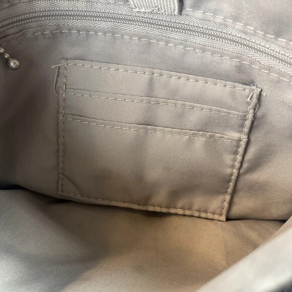 Baggallini Crossbody Wristlet Clutch Gray Floral Geometric Purse - Picture 5 of 8